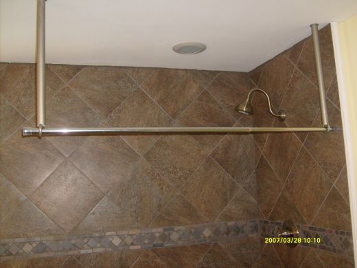 Ceiling Support Rod For Shower Curtain Corner Shower Curtain Rod