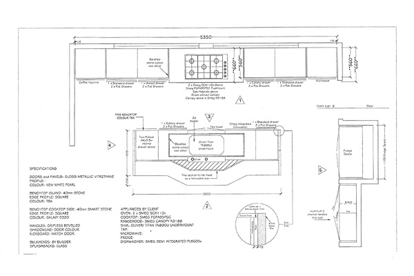 large kitchen design plans