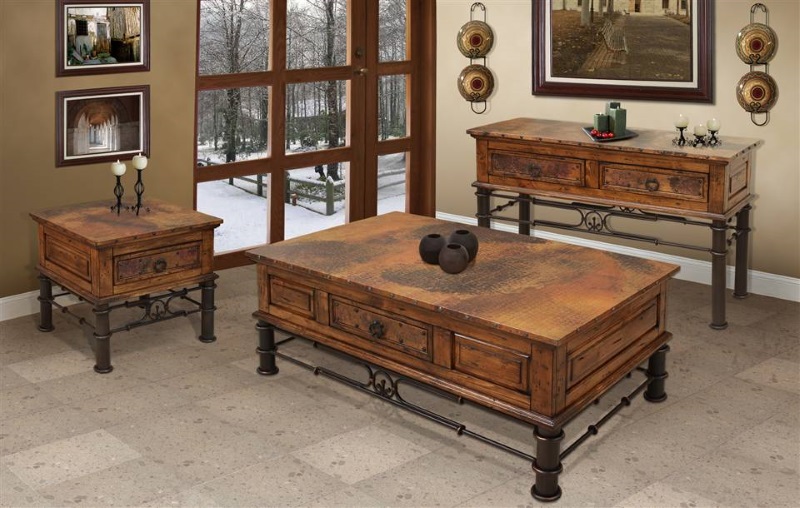 Rustic Living Room Table Sets