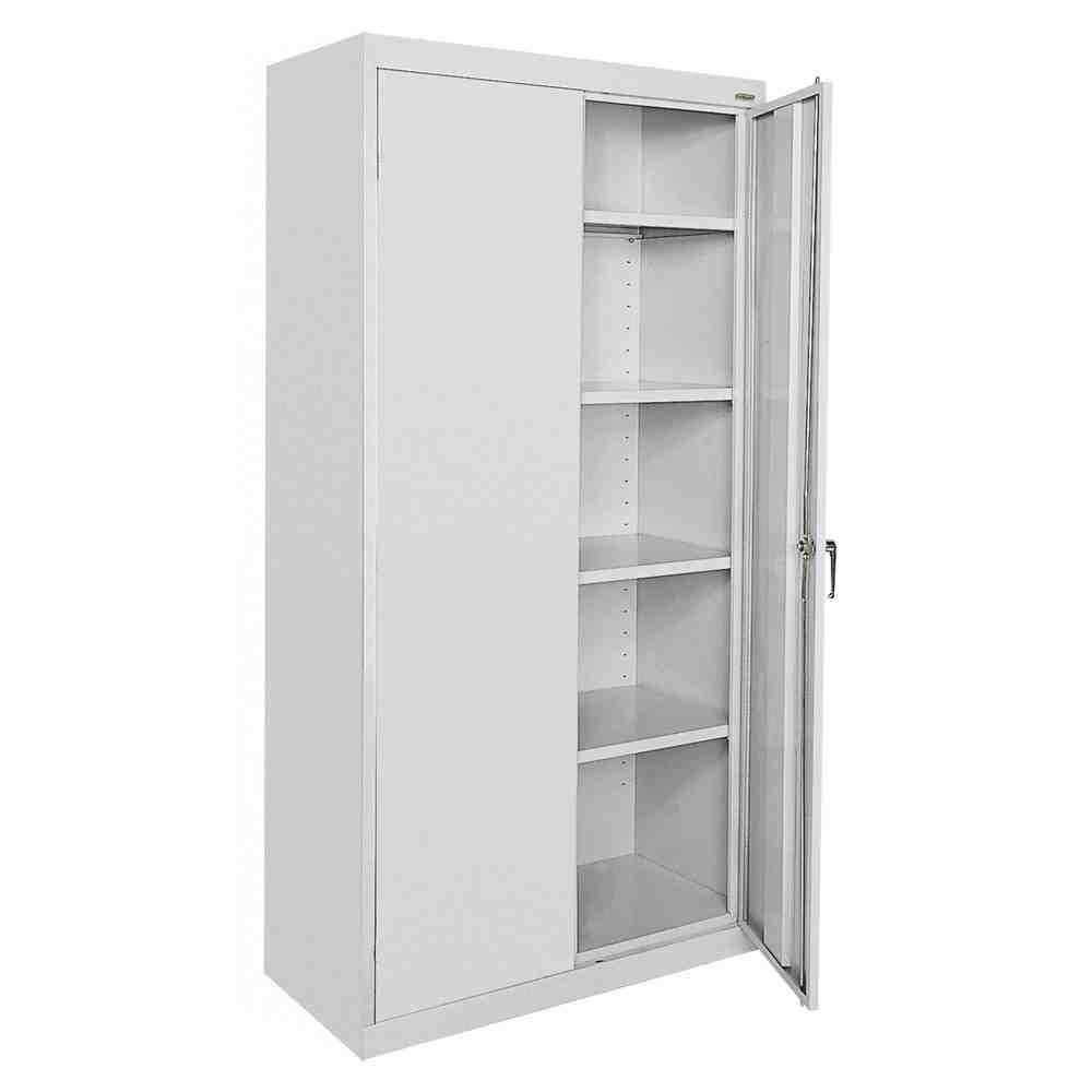 Simple Kitchen Storage Cabinets With Doors And Shelves At Home Depot for Small Space