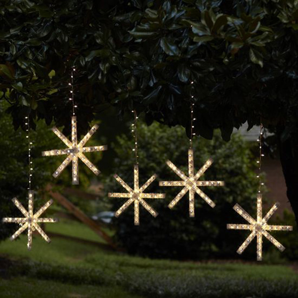 Outdoor Snowflake Lights - Decor Ideas