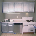 White Metal Kitchen Cabinets
