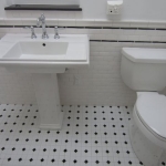 Black and White Subway Tile Bathroom