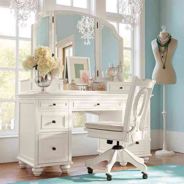 White Bedroom Vanity Set Decor Ideas