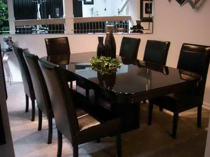 8 leather dining room chairs