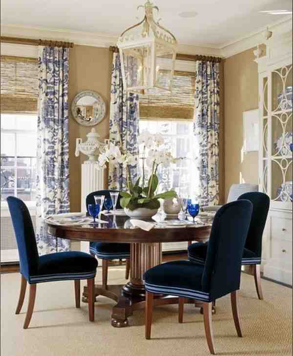 Navy Blue Dining Room Table And Chairs : Coastal Prep in the Pacific ...