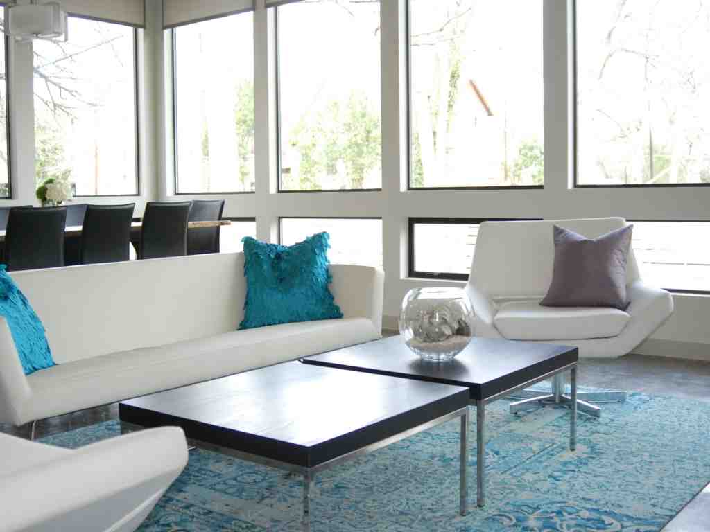 contemporary living room rug