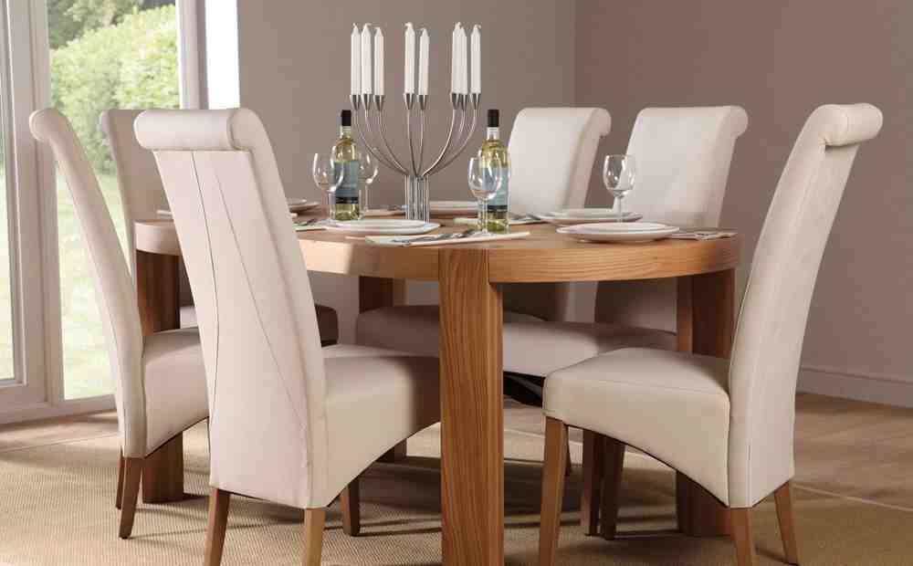 cream dining room chairs