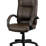 Dark Brown Leather Office Chair