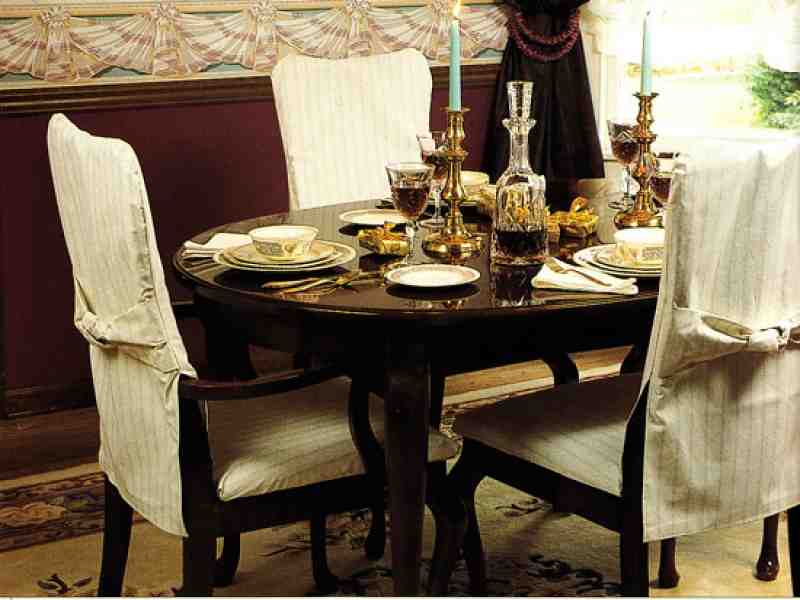 homemade dining room chair covers