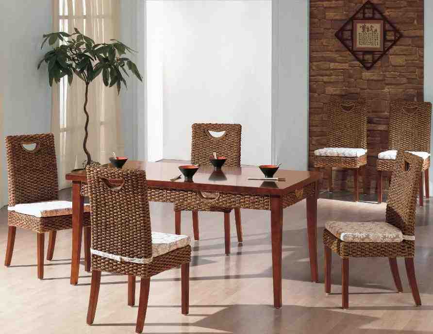 wicker dining room chairs