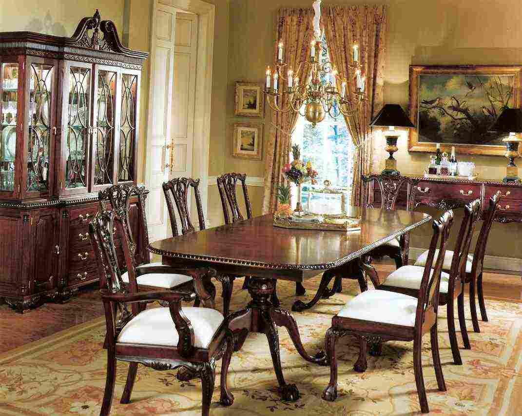 flamed mahogany dining room chairs