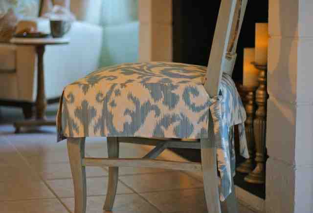 stenciil dining room seat cover