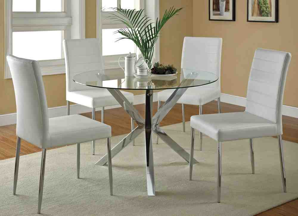 modern glass kitchen table and chair