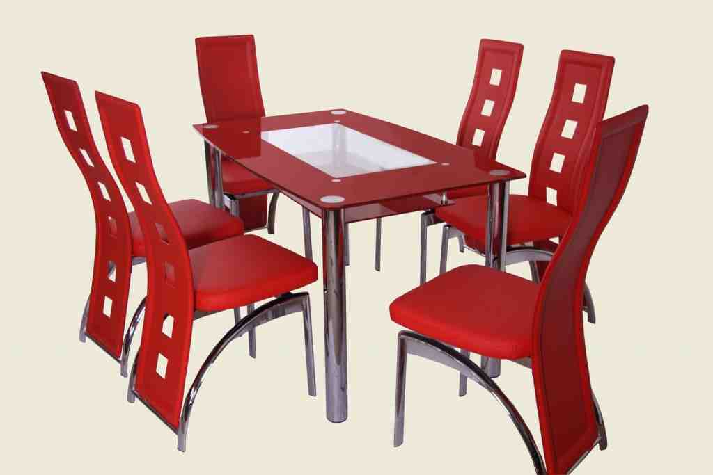  red kitchen table chairs
