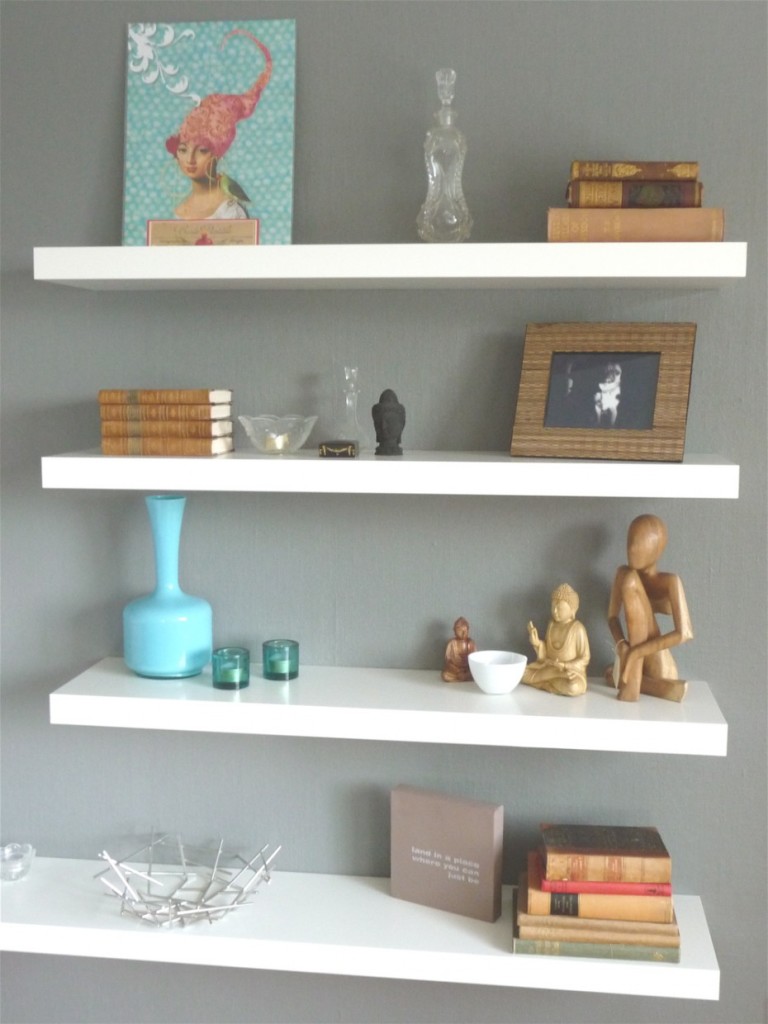 White Wood Wall Shelves