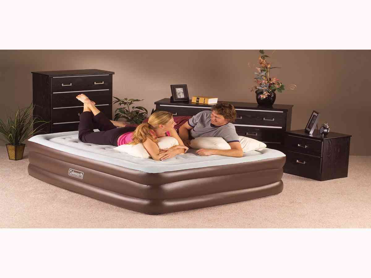 coleman queen air mattress with side tables