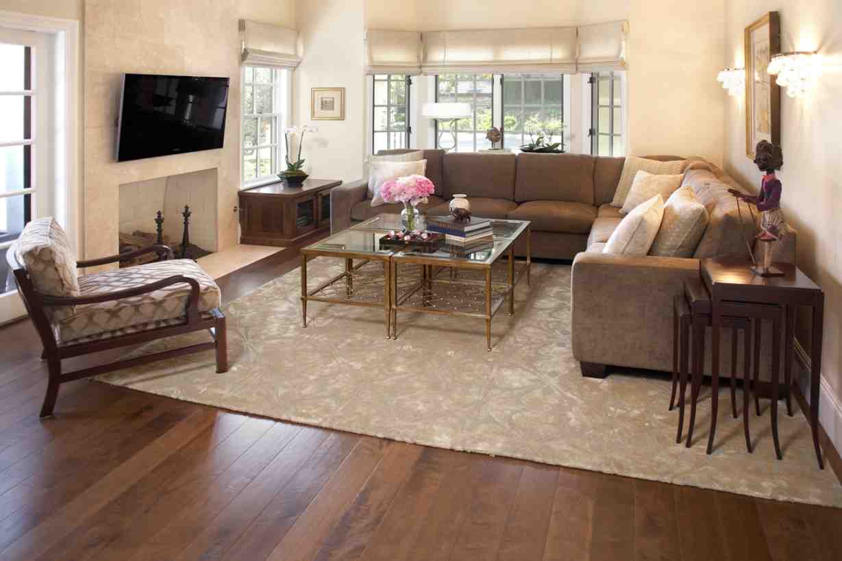 living room furniture on rugs
