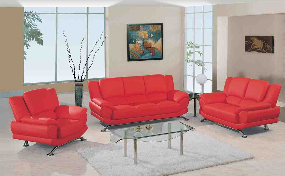 red leather living room set ideas