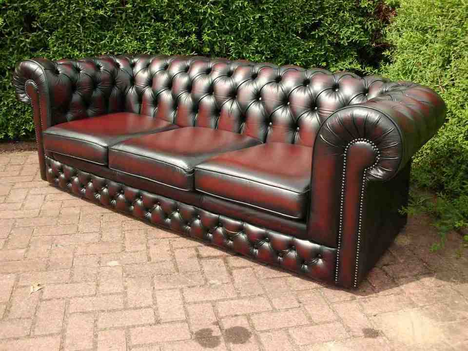 chesterfield sofa leather and fabric