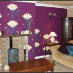 Purple Walls in Living Room
