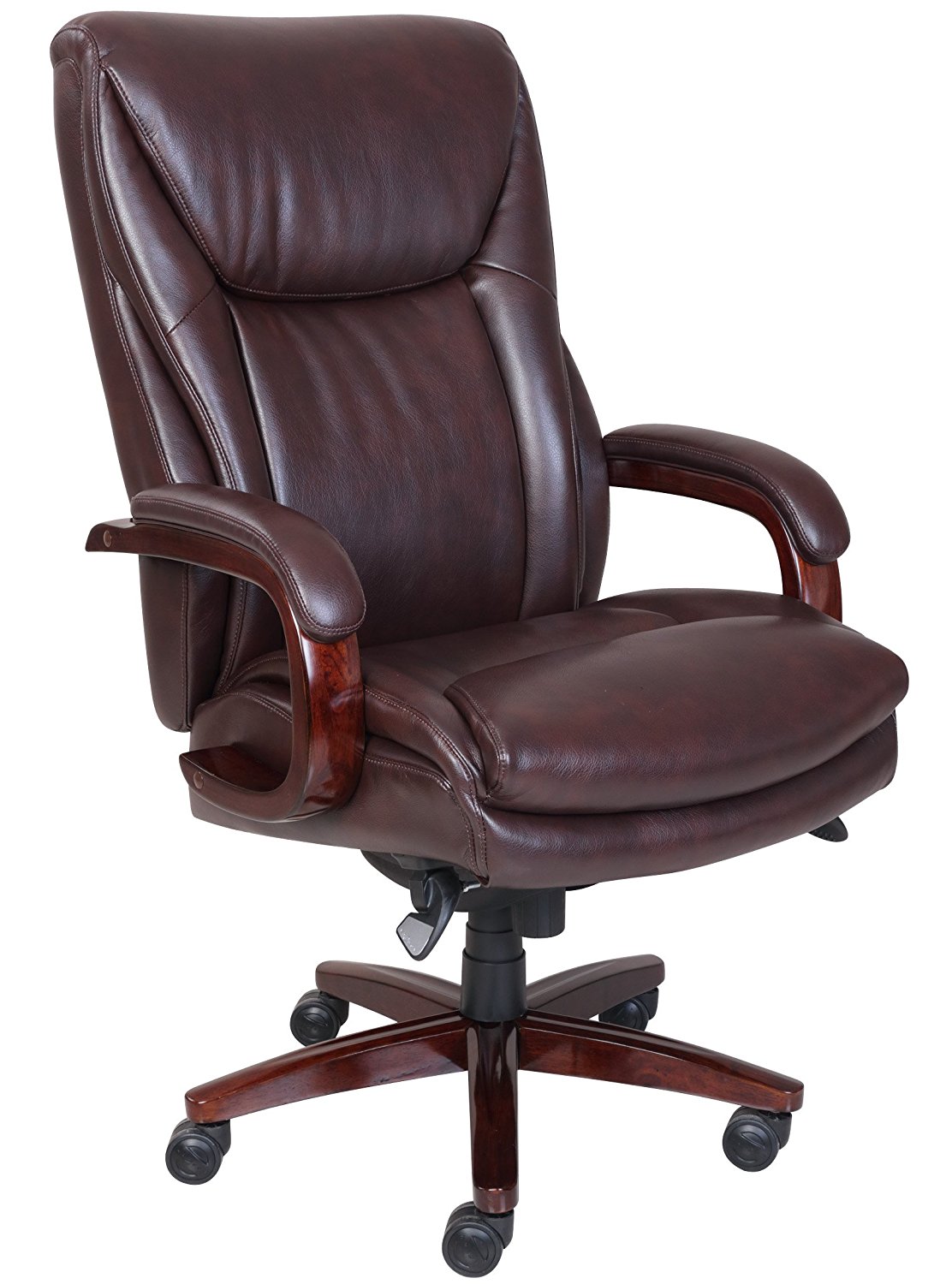Leather Executive Desk Chair Brown Leather Desk Chair / Brown Pu ...