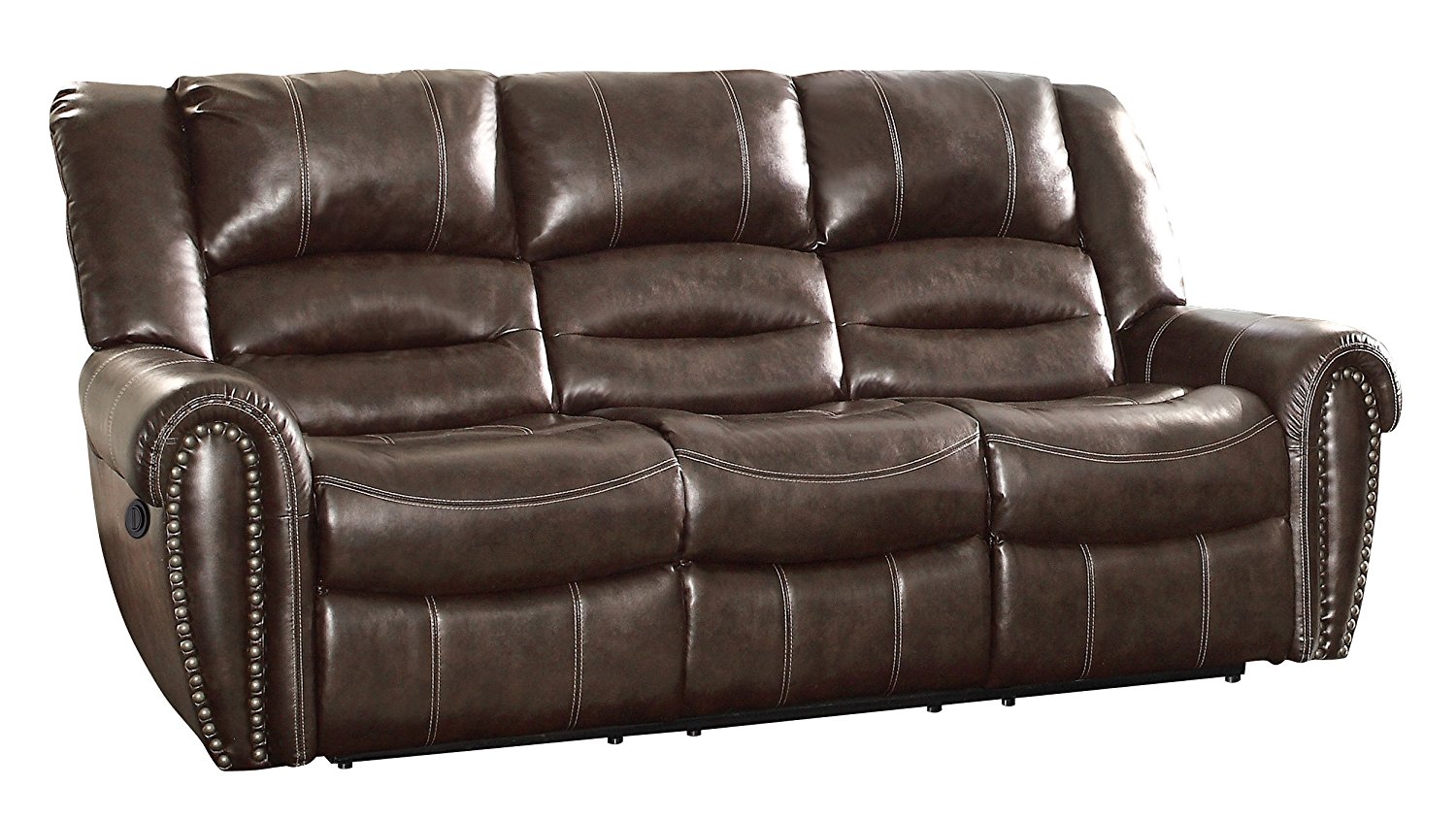 veneto brown leather reclining sofa reviews