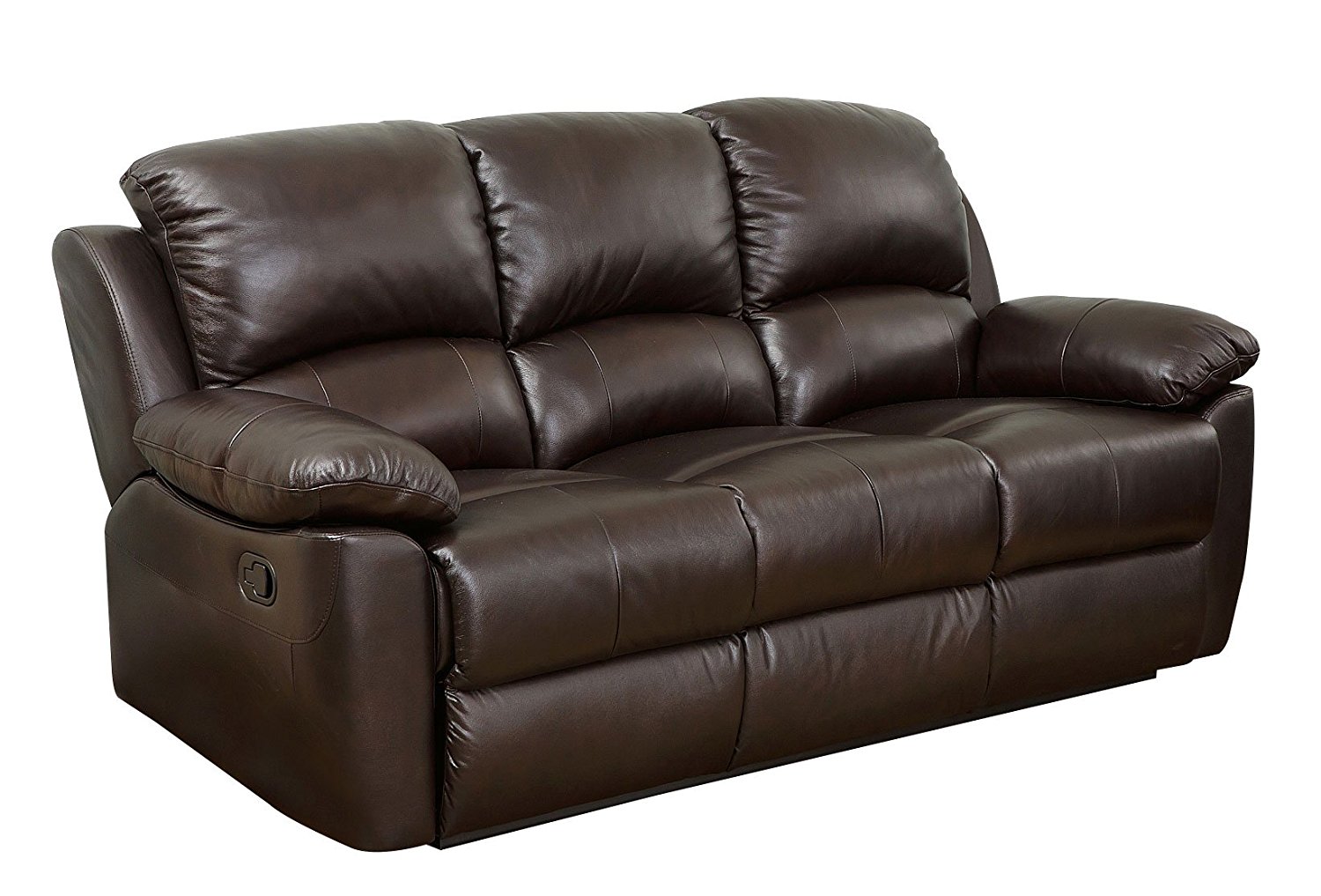 abbyson monaco brown top grain leather sectional sofa