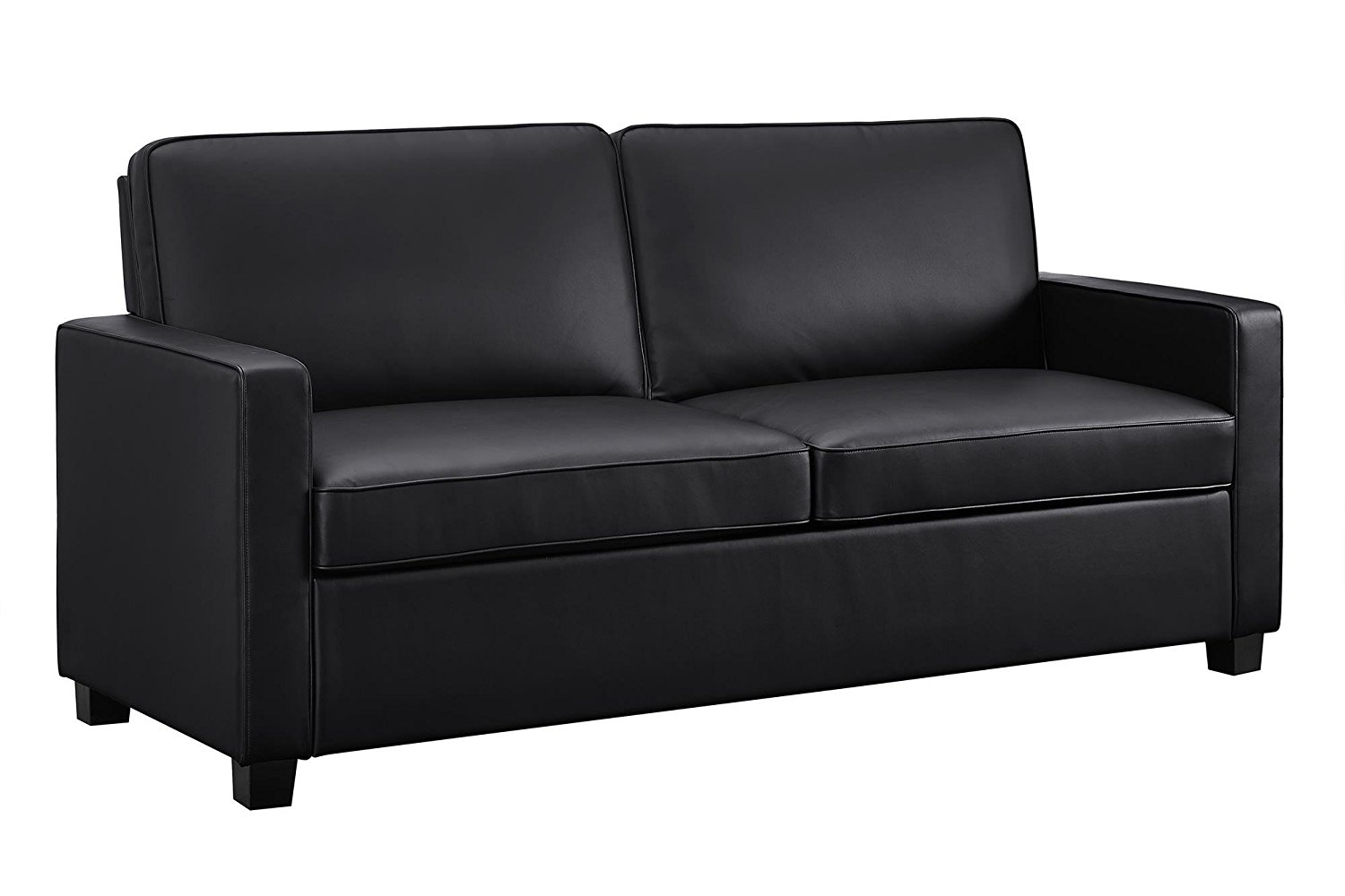faux leather pull out sofa
