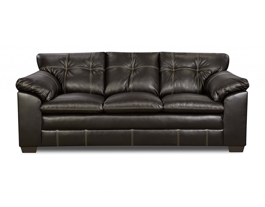 simmons grey leather sofa