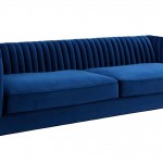 TOV Furniture The Aviator Collection Modern Velvet Upholstered Living Room Sofa