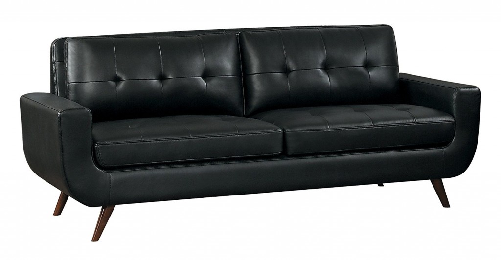 Curved Leather Couch