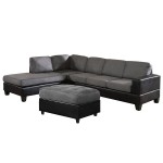 US Pride Sierra Microfiber Sectional Sofa With Ottoman